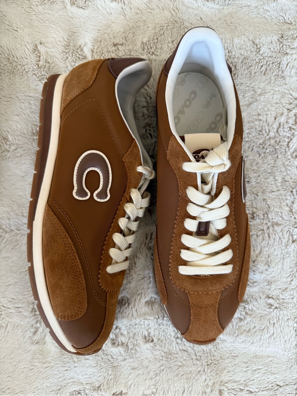 Coach Brown and White Men's Sneakers